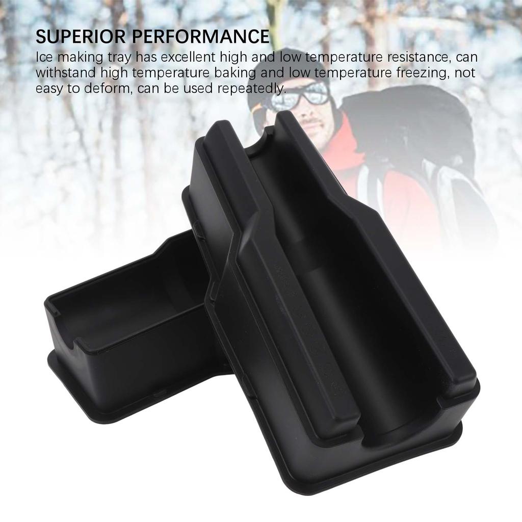 2pcs Cylinder Ice Cube Tray Professional Easy Release Large Capacity Hollow Silicone Cylinder Ice