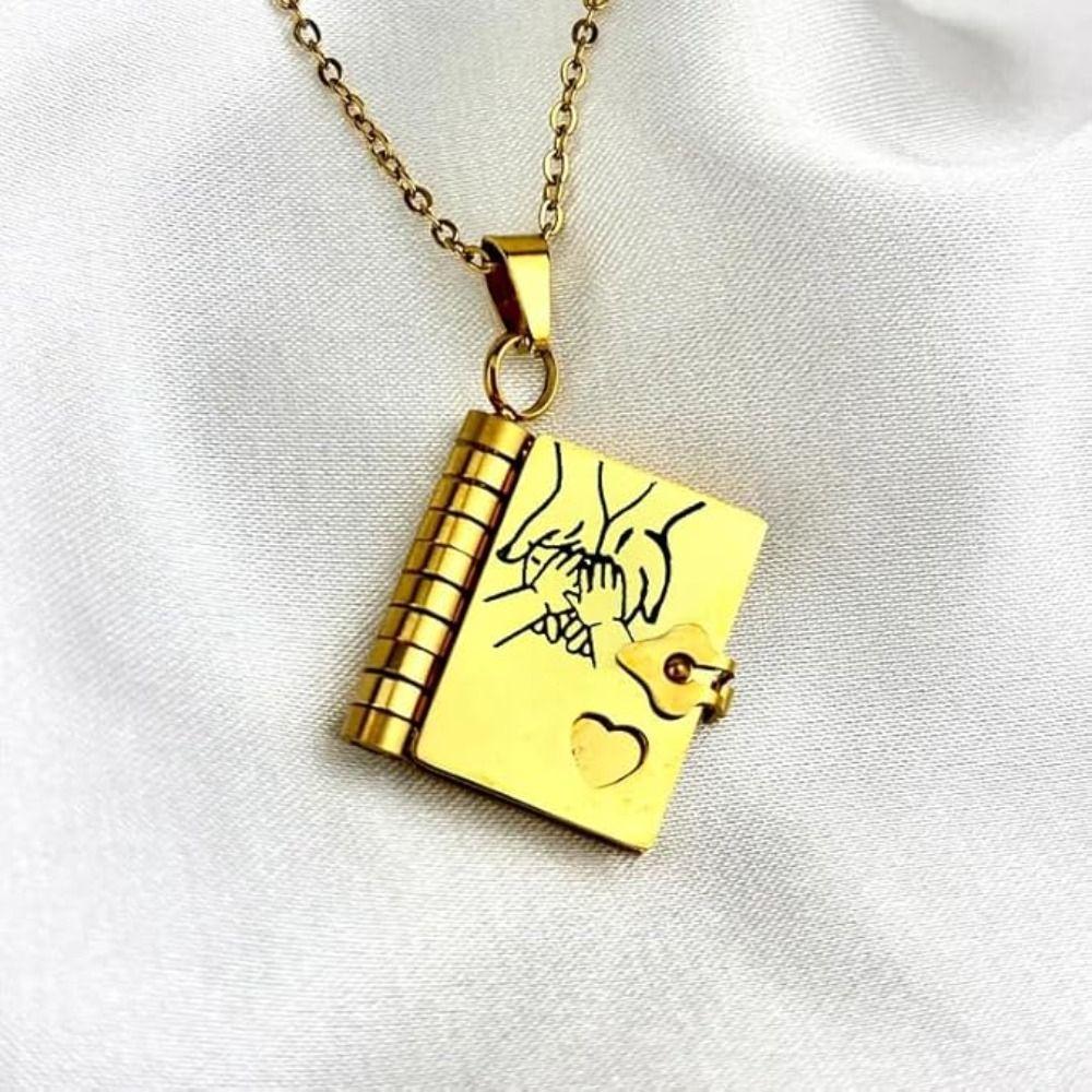 Gold Color Daughter Book Necklace My Incredible Daughter Book Necklace  Jewelry Accessories