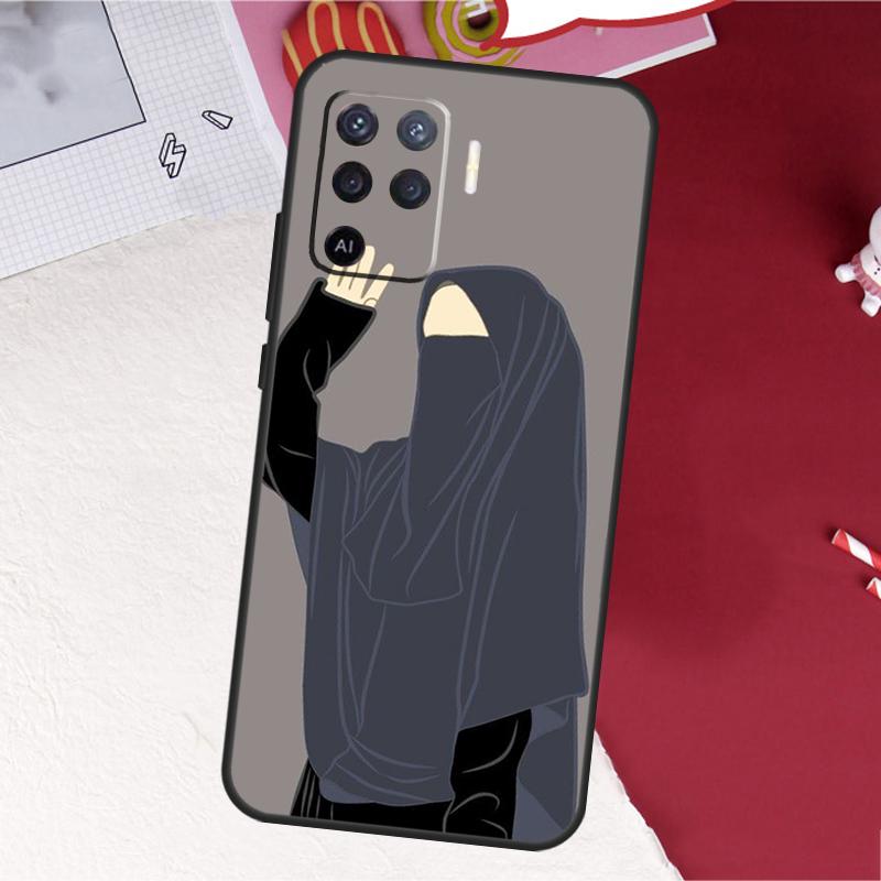 Hijab Face Muslim Islamic Case For Oppo A18 A98 A38 A58 A78 A60 A80 A40 A96 A76 A16 A94 A74 A54 A15 A17 A57 A77 A5 Pro