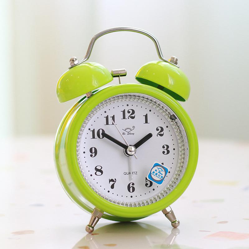 

Металлический Звонкий Будильник Студенческий Прикроватный Модный Простой Бесшумный Будильник Будильник Настольный Звонок с Ночником Супер Сигнал Будильника