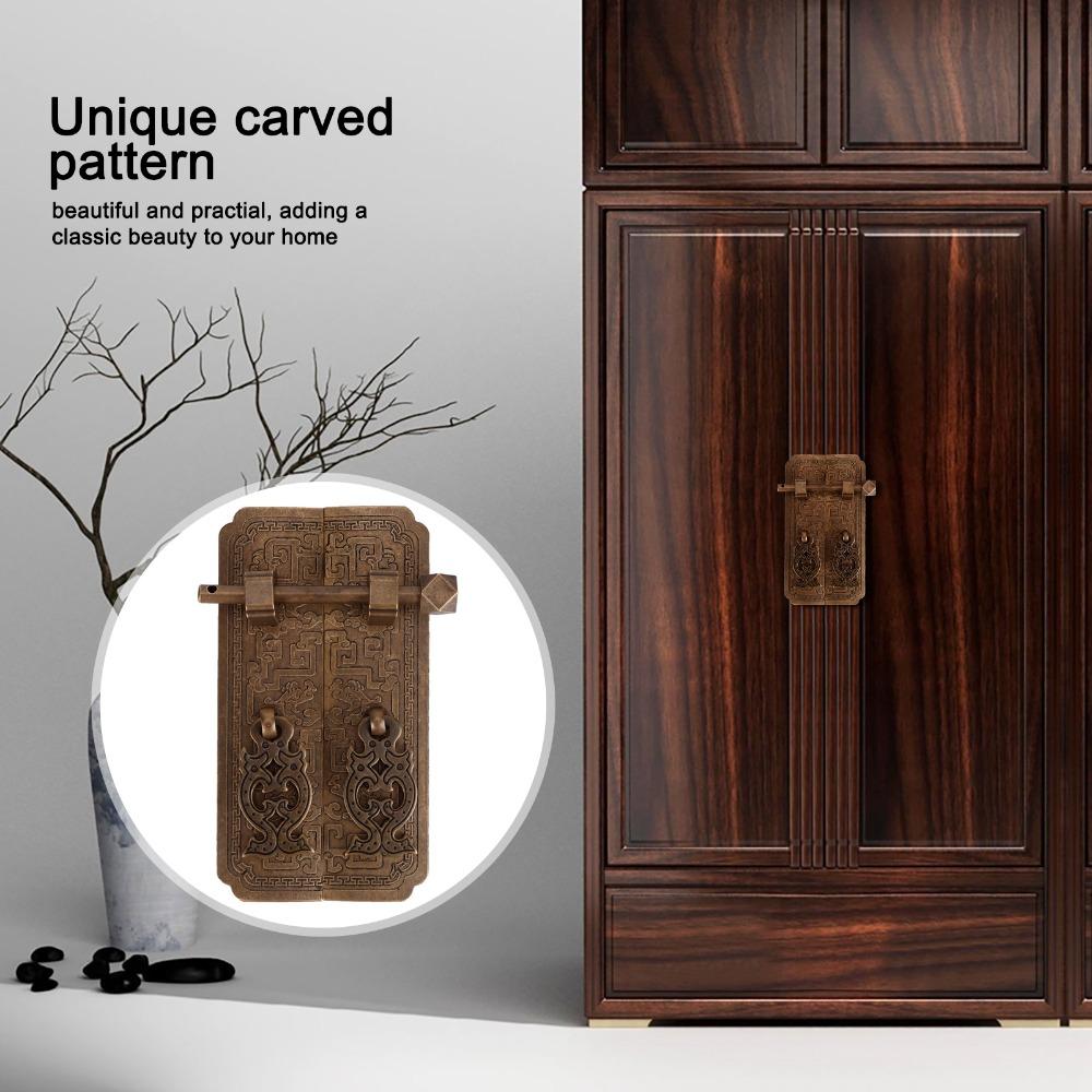 Botanical Pattern Pull Handles Brass Cabinet Door Handle Vintage Door Handle Set Decoration