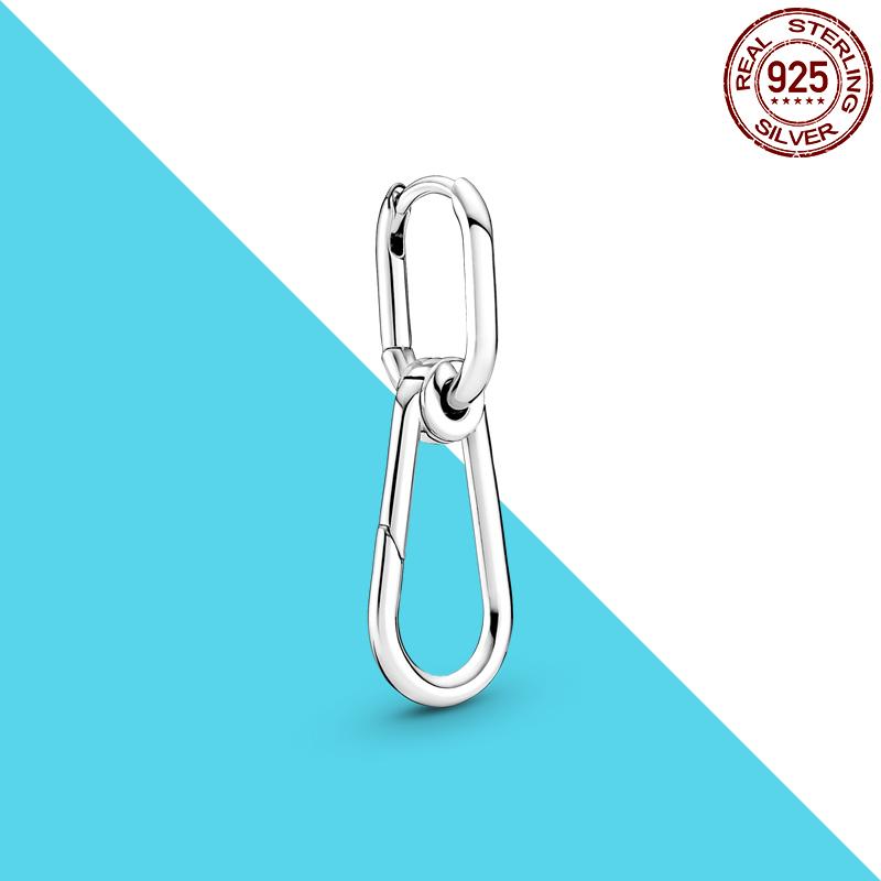 925 Silver Me Series Eye Medallion Pendant Charms for Bracelet Necklace DIY Link Earring Styling Two-ring Connector Jewelry