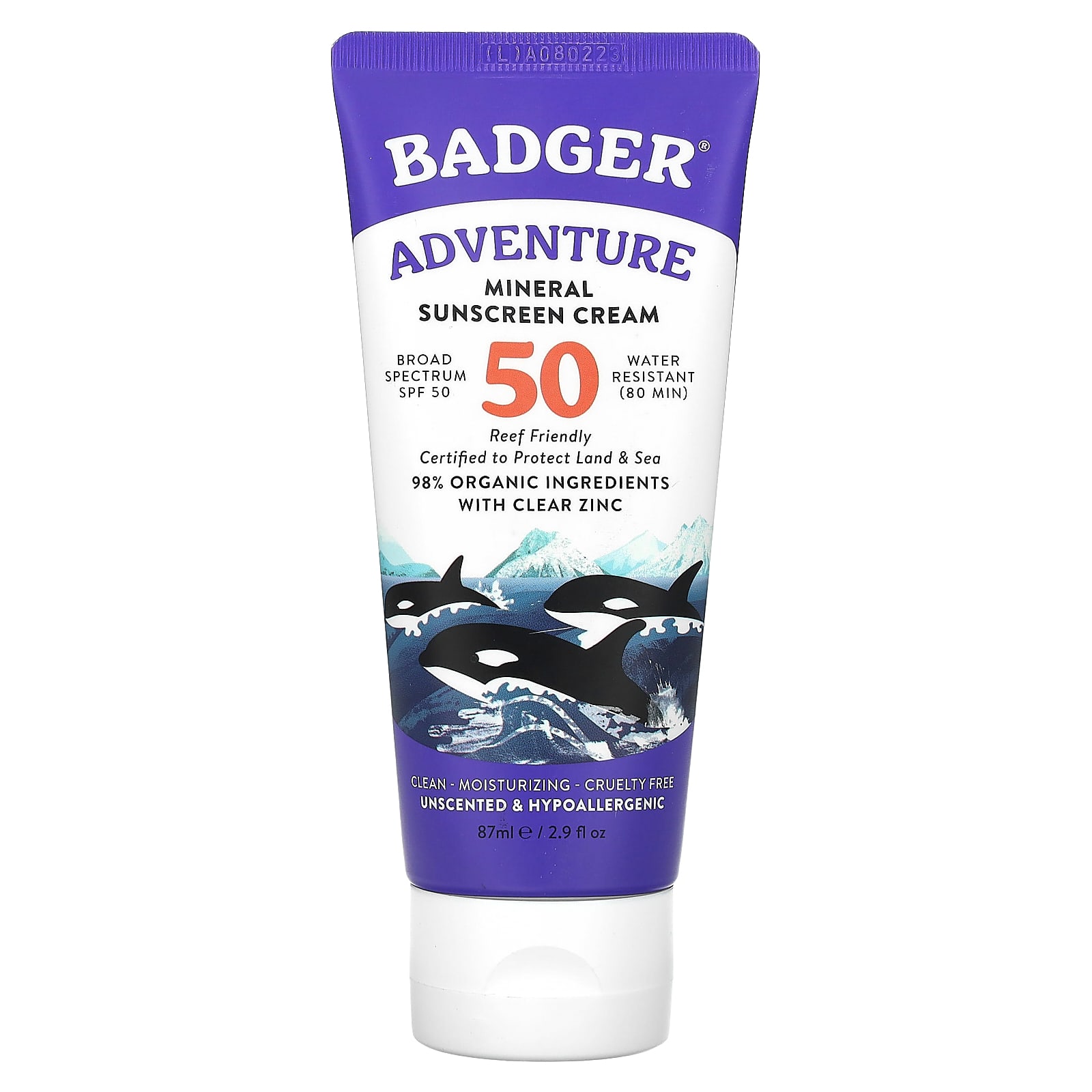 

Солнцезащитный крем Adventure Mineral, SPF 50, без отдушек, 87 мл (2.9 жидких унций)