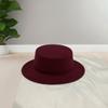 Vintage British Flat-brimmed Hat Flat-topped Top Hat Couple Gentleman and Gentleman Jazz Autumn and Winter