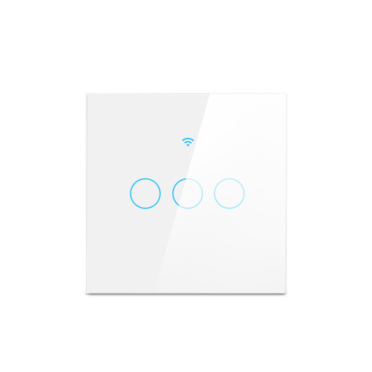 

1 2 3 Gang Apple Homekit App Smart WIFI Светодиодный выключатель Siri Voice Пульт дистанционного управления Беспроводной сенсорный переключатель Работает с Homekit