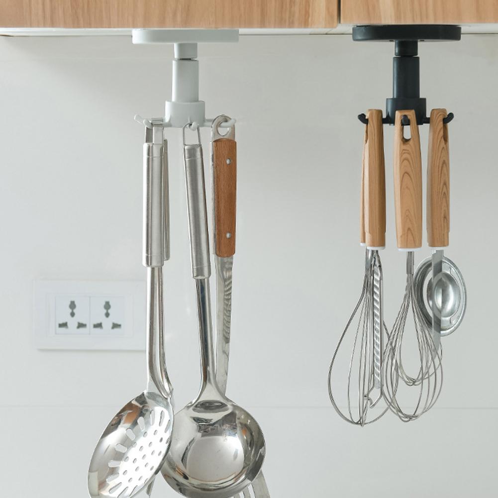 Kitchen Swivels Holder No Drilling Storage Organiser Rack For Bathroom