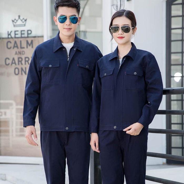 

Мужской весенне-осенний рабочий костюм - Чистый хлопок, Износостойкий, Светоотражающие полосы; Идеально для электриков, сварщиков и охраны труда. 175/XL