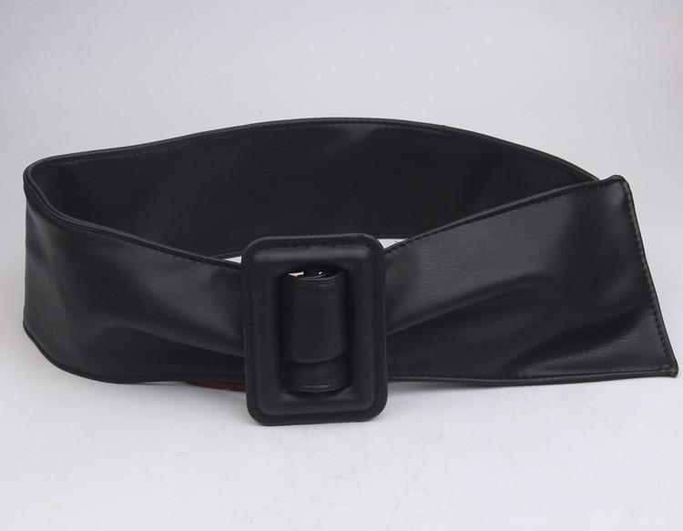 

Женский мягкий пояс-стример, пояс для тренча, многоцветный, декоративный пояс для юбки, мягкая кожа, женский простой широкий пояс чёрный