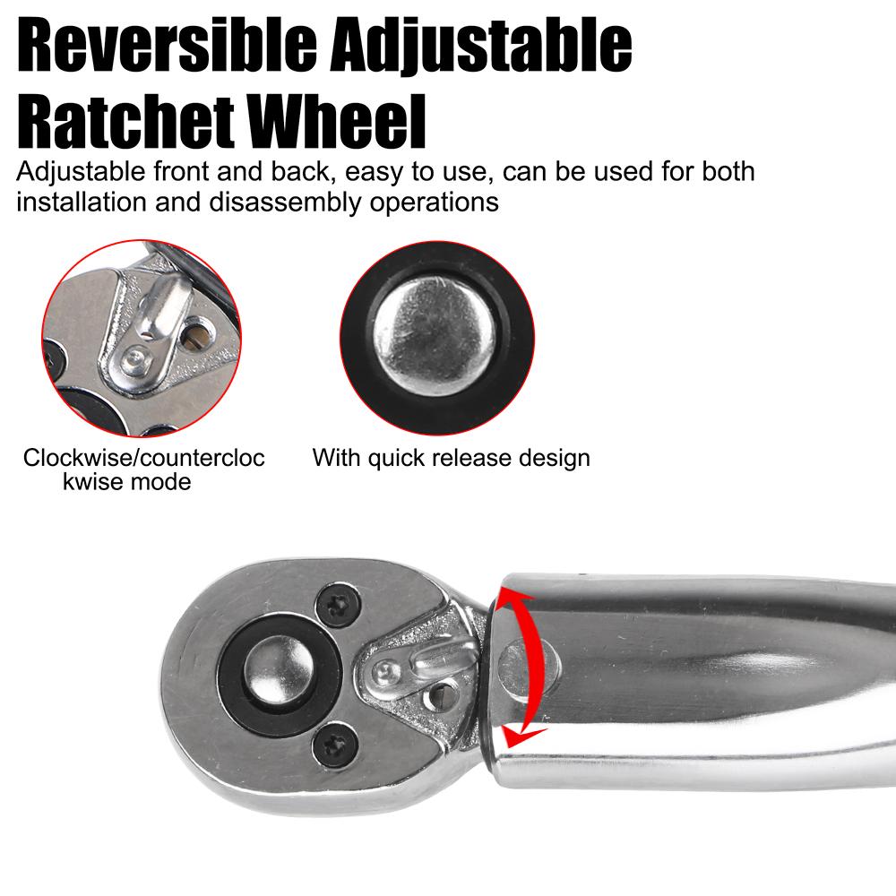 Adjustable Torque Wrench 1/4'' Drive Professional Spanner Hand Tool For Car Bicycle Motorbike Use 5-25N.m Micrometer