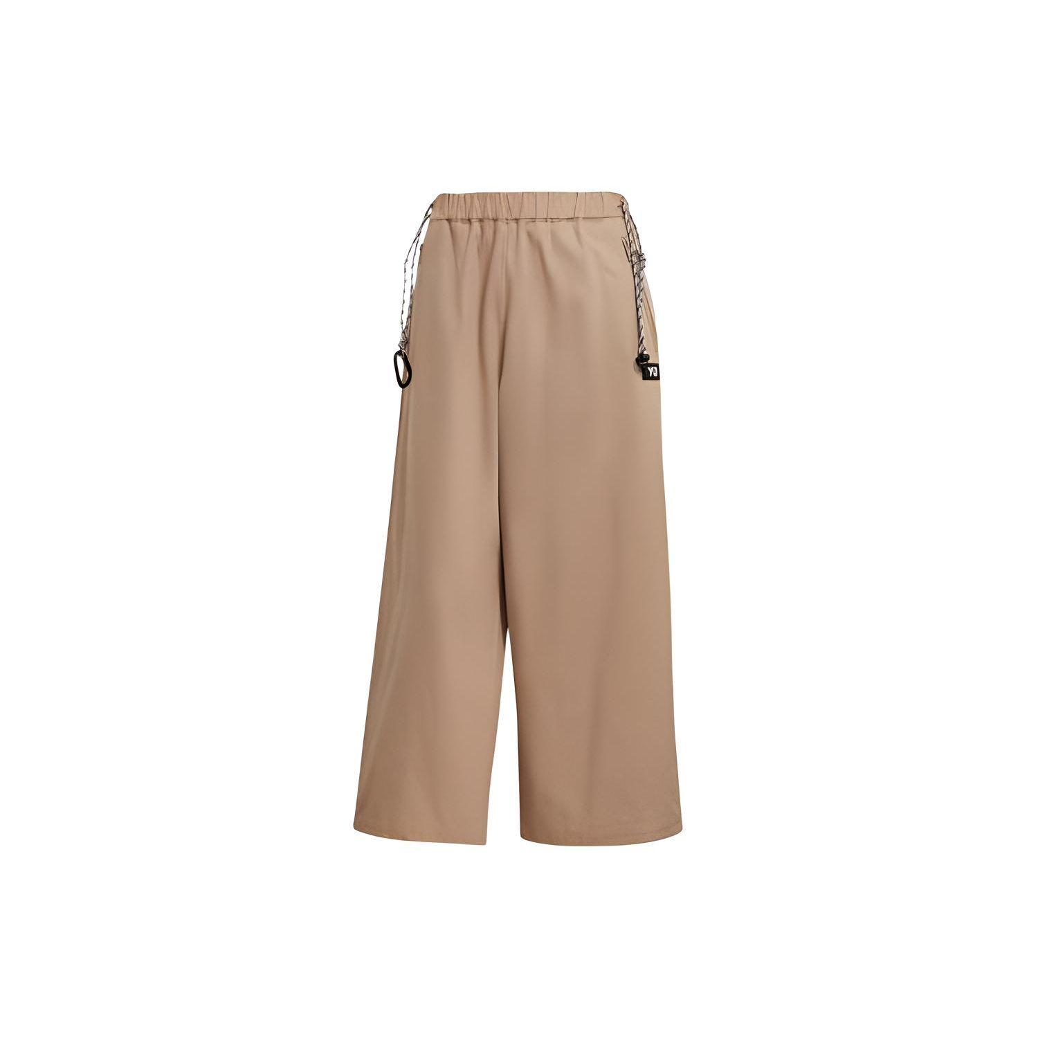 

Y-3 Solid Color Loose Fit Cropped Casual Pants Men bottoms Khaki GK4839 XS