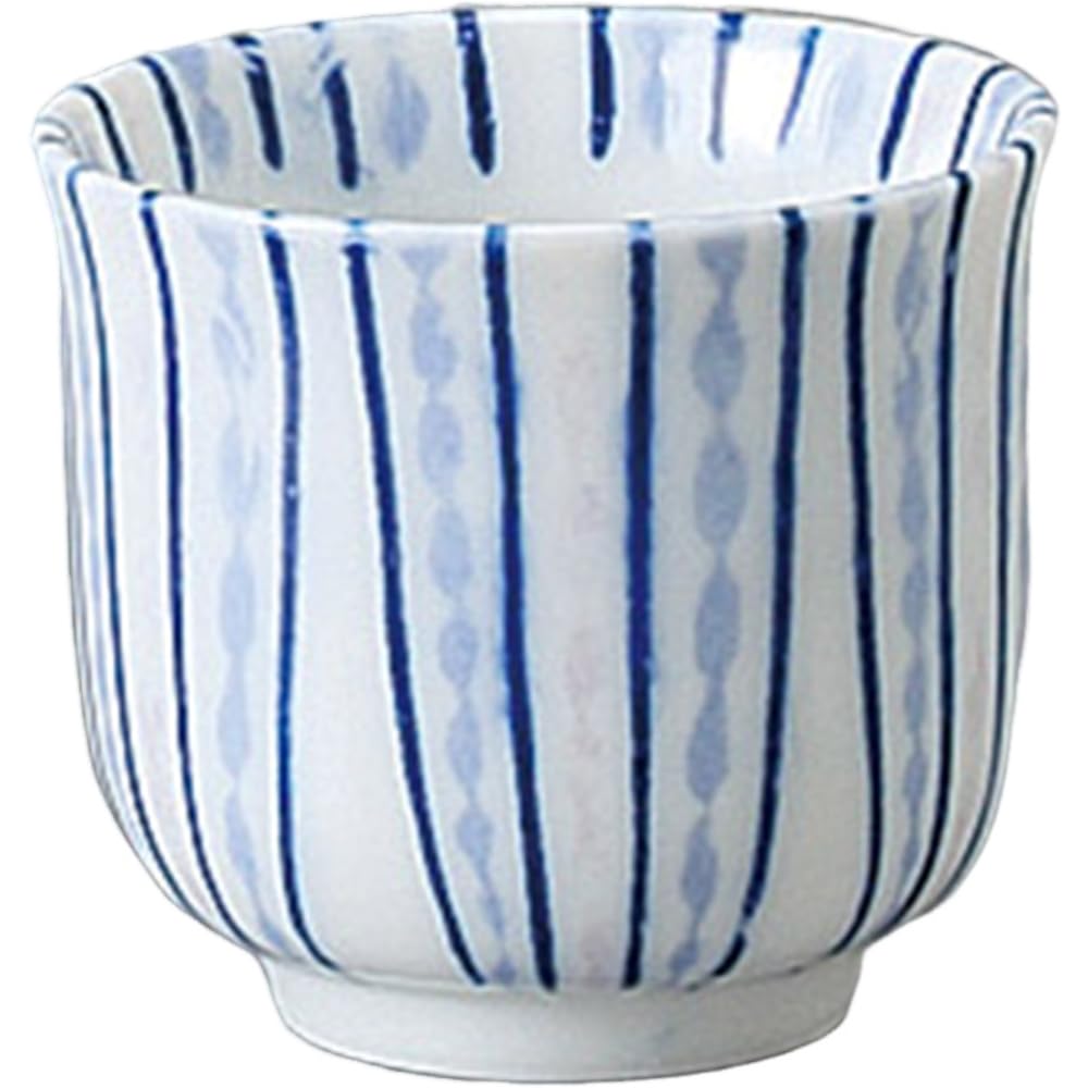 Sake Tokkuri and Ochoko x Tokusa Large Tokkuri and Sake Cup Set Mino Ware Ale-net Set, Set, 7.5cm H13.5cm, Approx. 280cc, Sanshoku-kuchi Tokkuri, (2