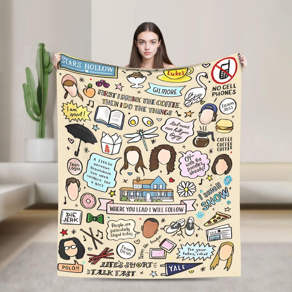 Gilmore Girls Blanket Coral Fleece Plush Textile Decor  Breathable Super Warm Throw Blanket for Home Couch Quilt