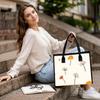 Floral Pattern Tote Bag Casual Canvas Handbag for Daily Shopping Travel