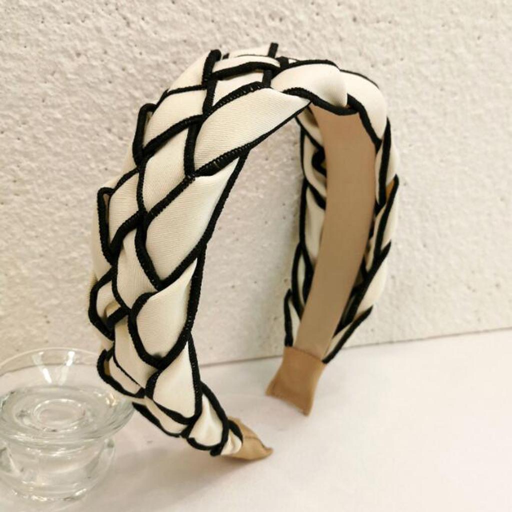 PROLY New Fashion Women Headband Wide Side Braided Hairband Individuality Hand-woven Headwear Girls Hair Accessories