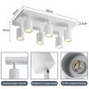 Plafonnier LED - NETTLIFE - 6 ampoules - GU10 - Blanc - Métal