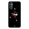 Case For Samsung Galaxy A04s Nike Jordan Logo Black Background Maniacase