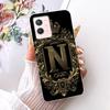 For Vivo Y33s 5G Case Cover Transparent Luxury Crown A-Z Letters 2D Flat Pattern Soft Phone Case For Vivo V2166A