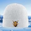 Shield bats emblem ribbon letters logo Unisex Women Unisex Knitted Hat Beanie Pullover Cap Winter Thermal Warm Christmas Outdoor Cy