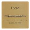 I Love You Morse Code Letter Charm Bead Bracelets Friend Family Never Give Up Keep Going BFF Hope Hand Woven Adjustable Bracelet