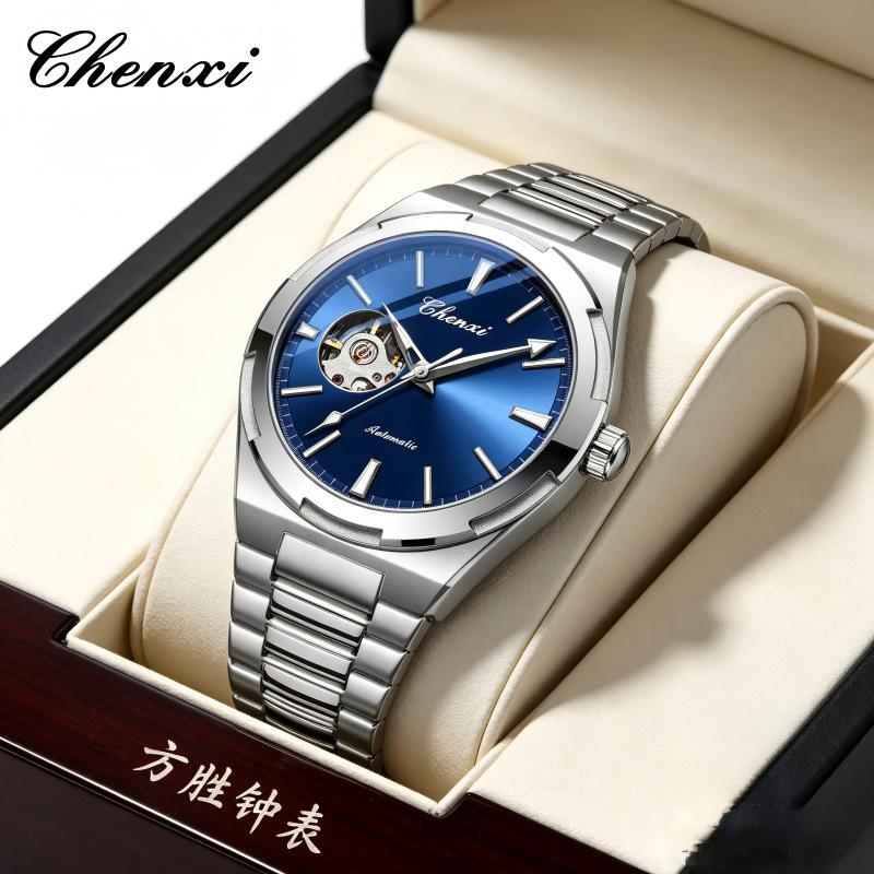 Business Semi-hollow Automatic Mechanical Watch High-value Business Commuting Fashion Mechanical Watches Men s Watches