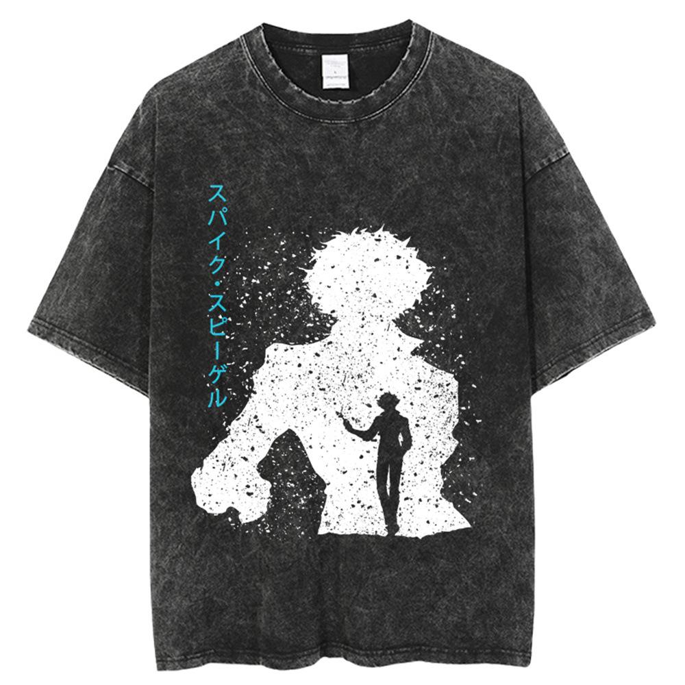 Japanese Anime Graphic Print T-Shirts Men Women Fashion Humo M