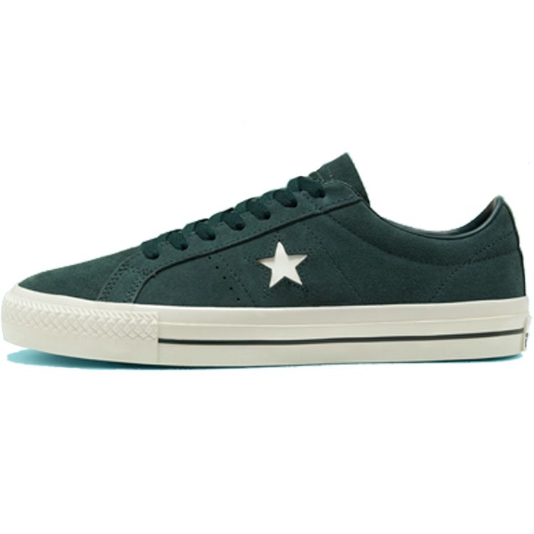Converse One Star Pro Ox Slip Resistant Durable Low Top Skate Shoes Unisex Sneakers Green White 166024C