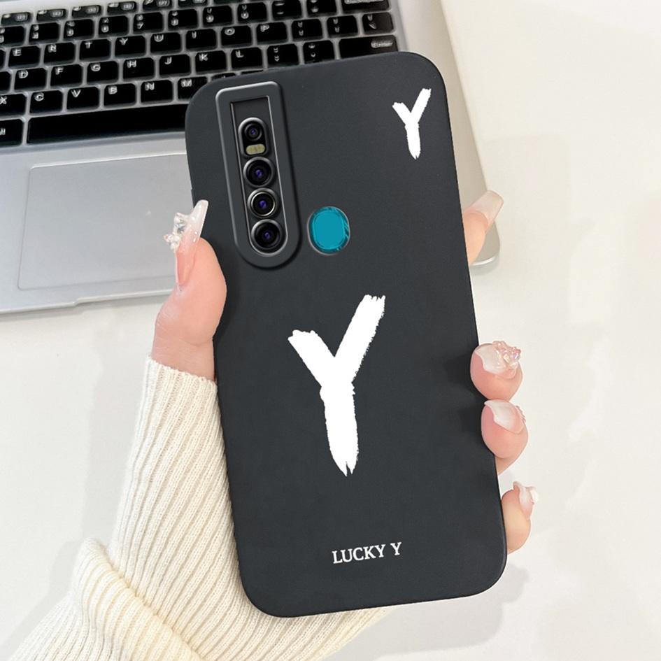 For Tecno Camon 15 Pro Case CD8 Luxury A Z Initial Letters Soft Silicone Bumper For Tecno Camon 15 Premier Camon15 Air CD6 Shell