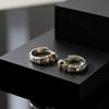 Creative Unique Design Textured Metal Chunky Hoop Earrings for Men Fashion Hiphop Party Piercing Jewelry Gifts