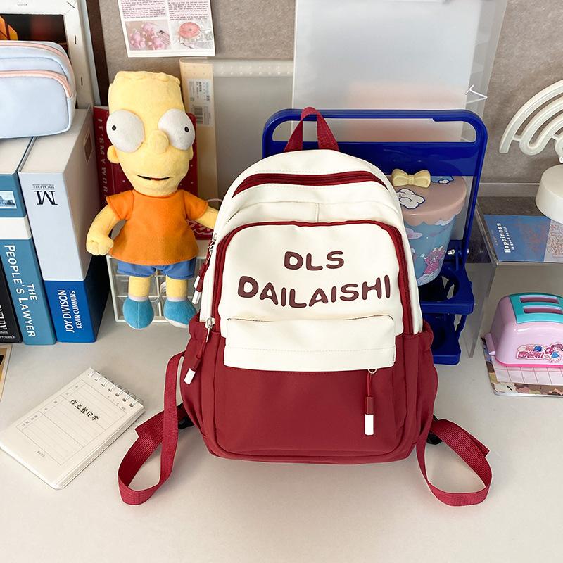 New schoolbag, student primary school high-value large-capacity backpack, children's small bag, women's travel spring outing backpack