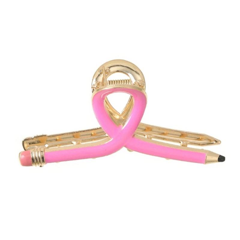 Aesthetic Pencil Hair Claw Clip Strong Hold Claw Clip Ponytail Holder for School Student Teachers Day Gifting Supply