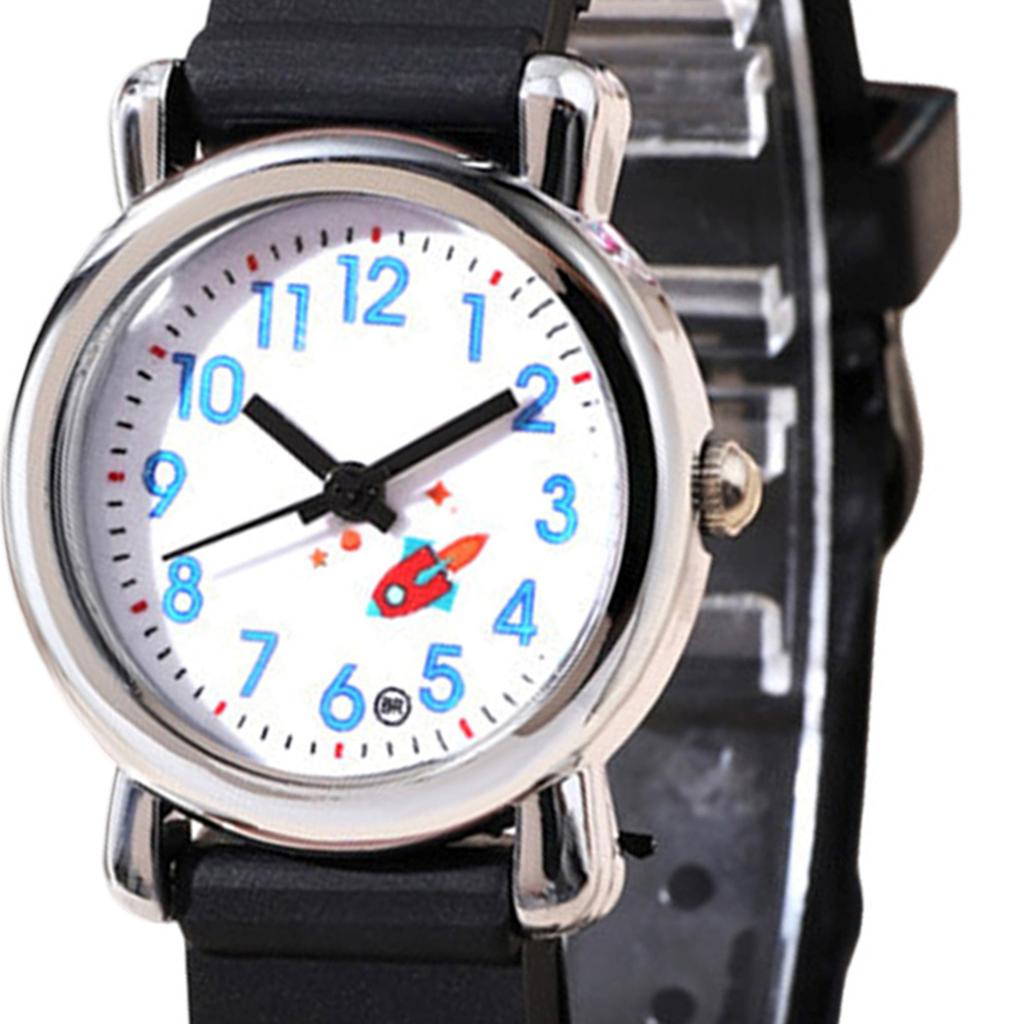 Children Quartz Wrist Watch Easy To Read Kindergarten Learn Time Watches for Toddlers Boys Girls