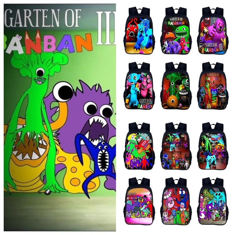 Garten Of Banban 3 40cm Cute And Colorful Cartoon Print Nylon Backpack For Boys And Girls Ideal For School