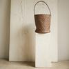 RHEEMIN Handle Bucket Vegan Leather Edition   Brown Large