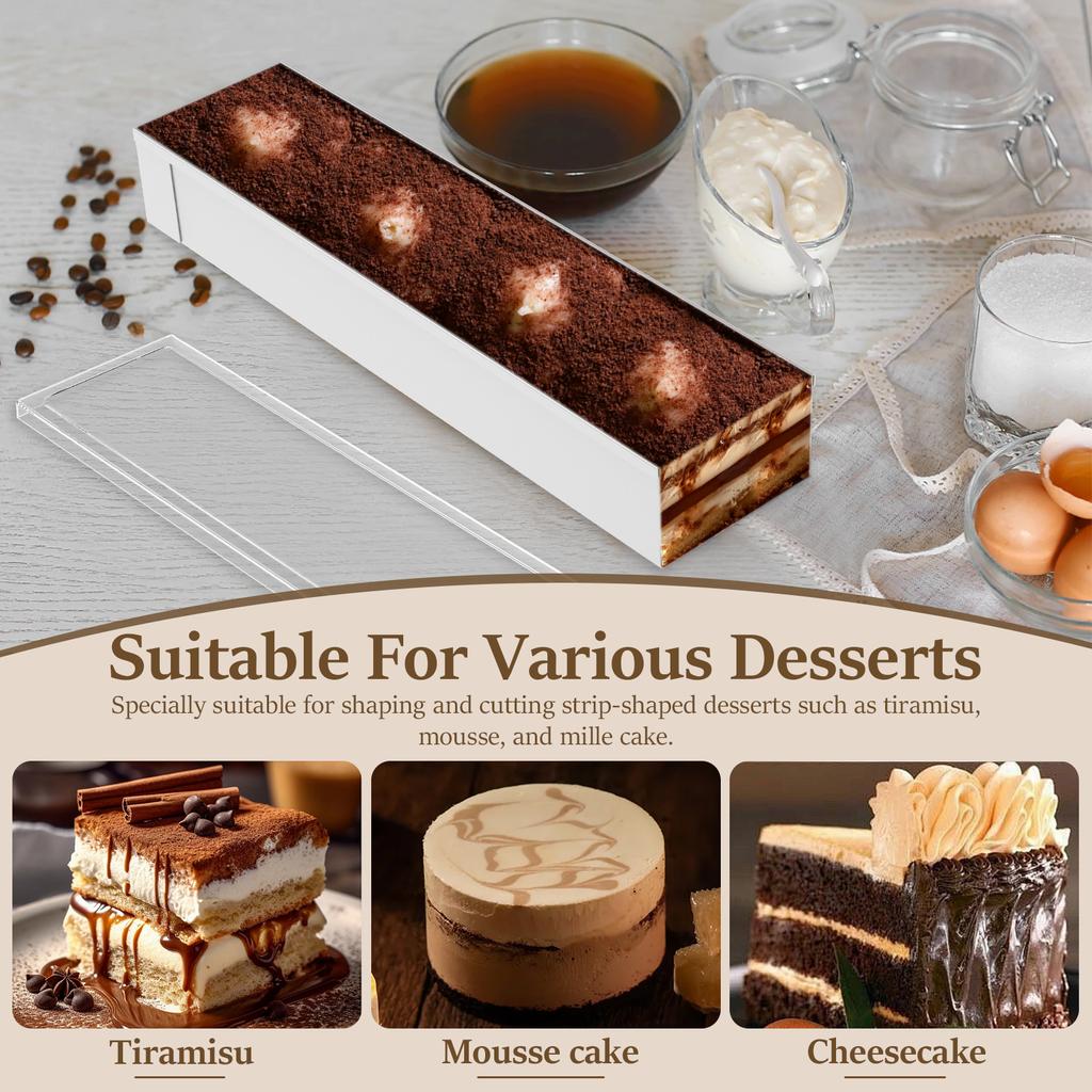 Tiramisu Cake Mold Removable Baking Molds Stainless Steel Tiramisu Cake Baking Tray Non-Stick Mousse Mold for Baking Accessories