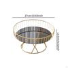 Iron Wire Fruit Serving Bowl Creative Vegetable Stand Holder Round Tray for Outdoor