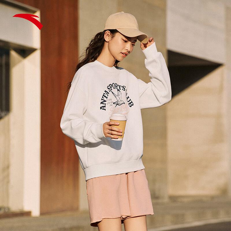 

ANTA Women s Printed Fleece Pullover Sweatshirt M