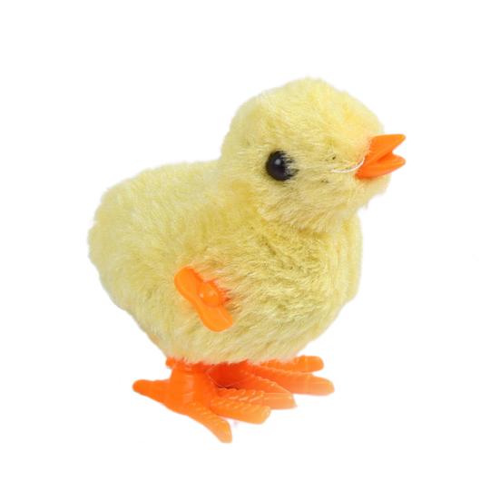 Wind-up Toy Soft Plush Chick Shape Kids Clockwork Toy Creative Cartoon Jumping Toy for Children Teens Adults