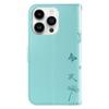 For iPhone 14 Pro Leather Case Wallet Phone Cover Dandelion Imprint