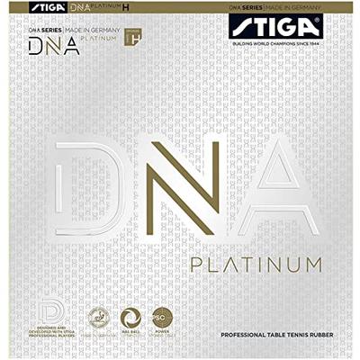 STIGA Table Tennis Rubber, Tension Type, Inverted Rubber, DNA Platinum H Black, Extra Thick, 1712060121