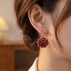 Retro Artificial Rose Earrings Resin Romantic Ear Hooks Preserved Flower Earrings  Gift Giving