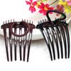2pcs Women Side Comb for Fine Hair Coffee Black Multi Purpose Lightweight Hair Side Comb