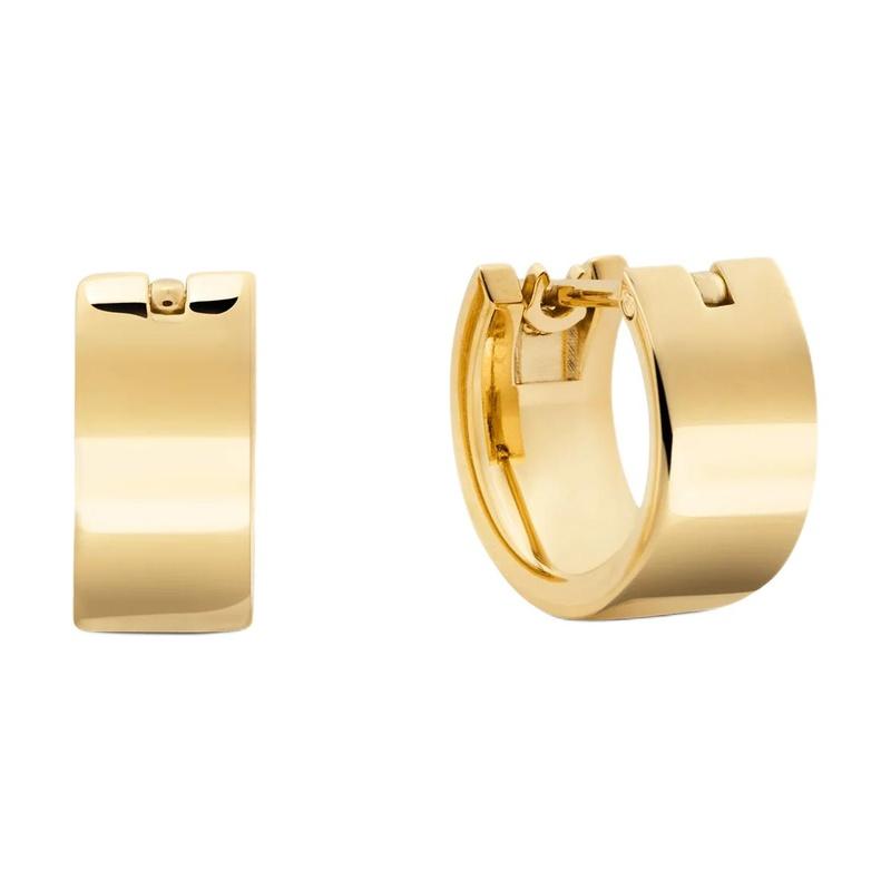 Daniel Wellington Exquisite lines polished design 316L stainless steel earrings women s gold DW00401895 золотой