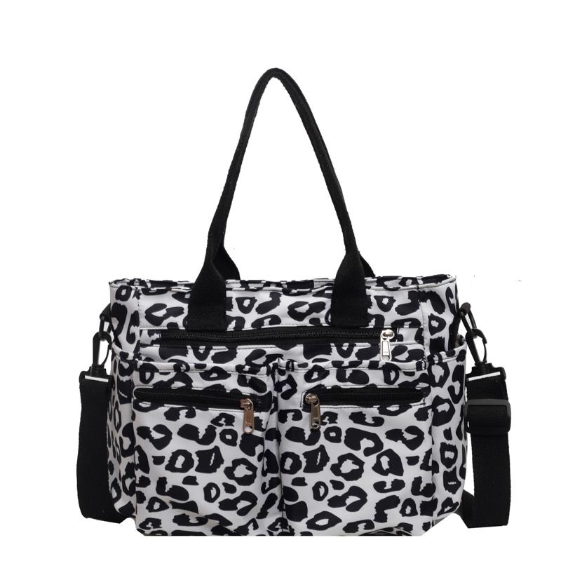 Klassischer Leopardenmuster Freizeit Damen Tasche mit großer Kapazität und mehreren Fächern Neue leichte Pendler Tragetasche