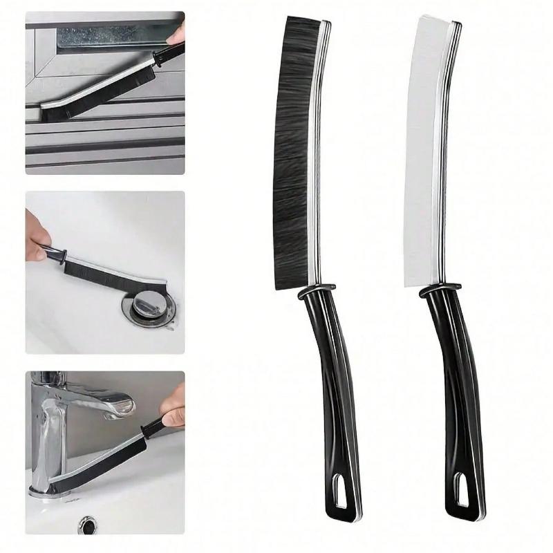 1 Pcs Long Handle Crevice Cleaning Brush: Designed For Hard-To-Reach Spaces Like Window Tracks, Sliding Door Grooves, Sink Edges, Faucet Bases