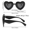 1pc Oversized Cute Heart-Shaped Inflated Sunglasses for Women Trendy Chunky Sun Glasses Retro Thick Frame Funny Shades