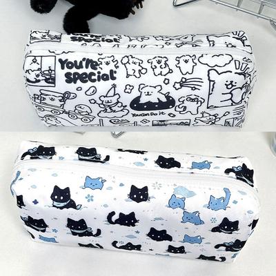 Multifunktionale Stifttasche mit Welpen-/Katzen-Muster, Stiftbox, hochwertige Schreibwarentasche für Schule und Büro