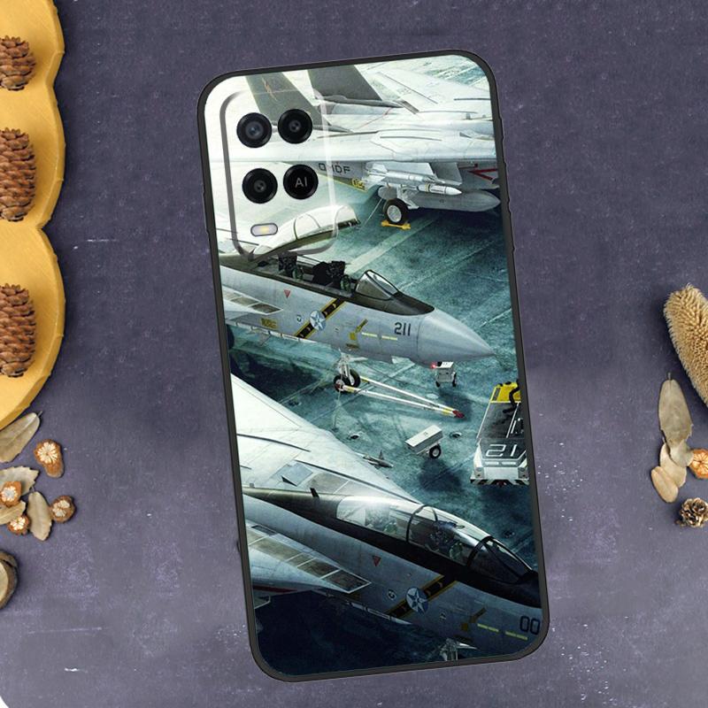 F14 Fighter Tomcat Phone Case For Oppo A79 A18 A38 A58 A78 A98 A17 A40 A60 A80 A16 A76 A96 A15 A74 A94 A54 A77