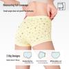 Oudifen Women's Breathable Cotton Boxer Briefs with Silk Crotch