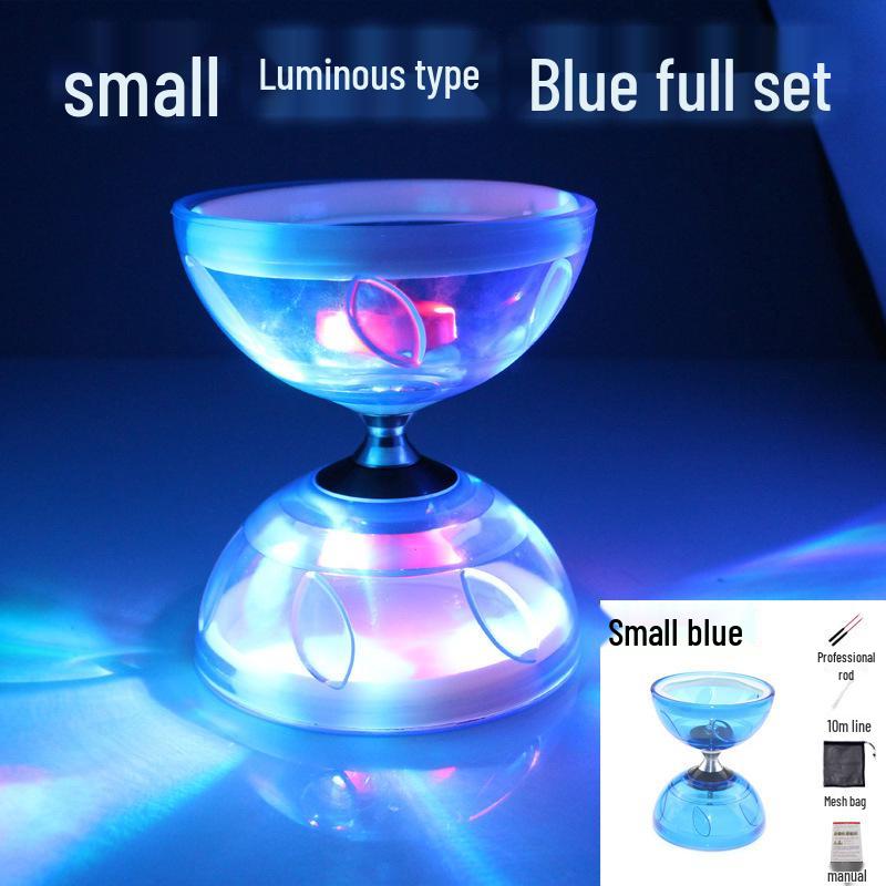 Beginner Student Diabolo Set with Three/Five-Bearing, Bell & Luminous Double-Head