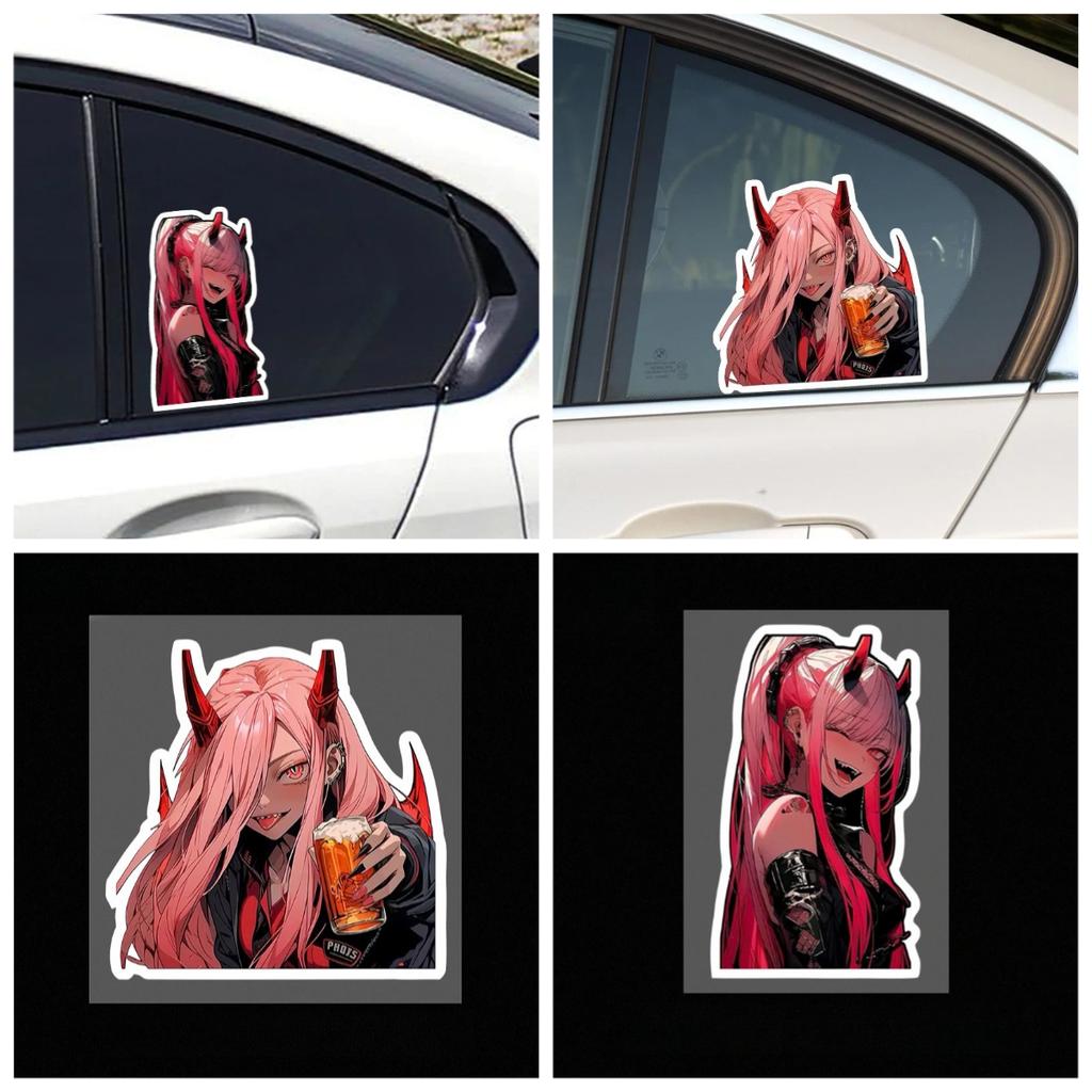 Anime Car Sticker Vinyl Decal Waterproof for Car Window Bumper Motorcycle Helmet  Style Scratch Resistant Exterior Decor